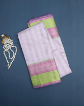 Pastel Lavender Katan  Banarasi Silk Saree